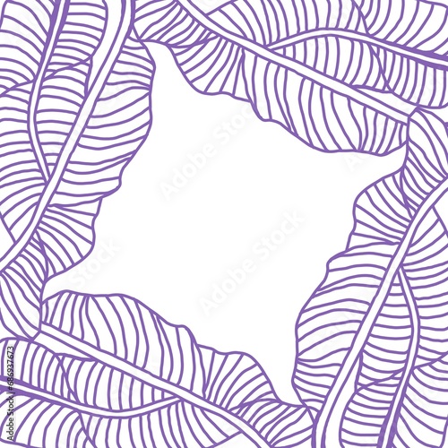 pattern with leaves purple