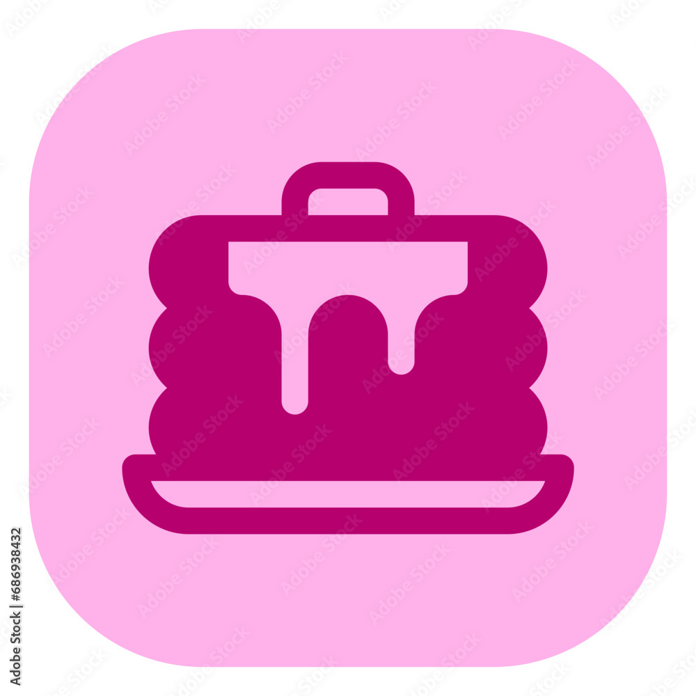 Editable pancake with maple syrup and butter vector icon. Bakery, cooking, food. Part of a big icon set family. Perfect for web and app interfaces, presentations, infographics, etc