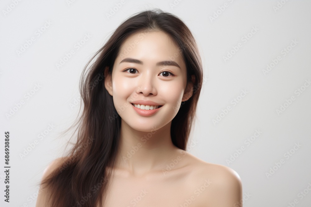 Portrait of a beautiful young Asian woman with perfect skin Portrait of a beautiful young Asian woman with perfect skin