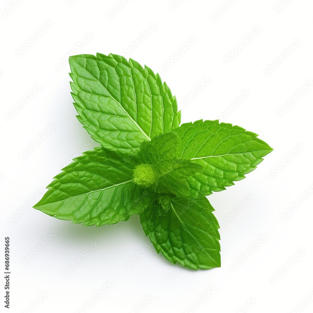 Isolated fresh mint leaves Isolated fresh mint leaves