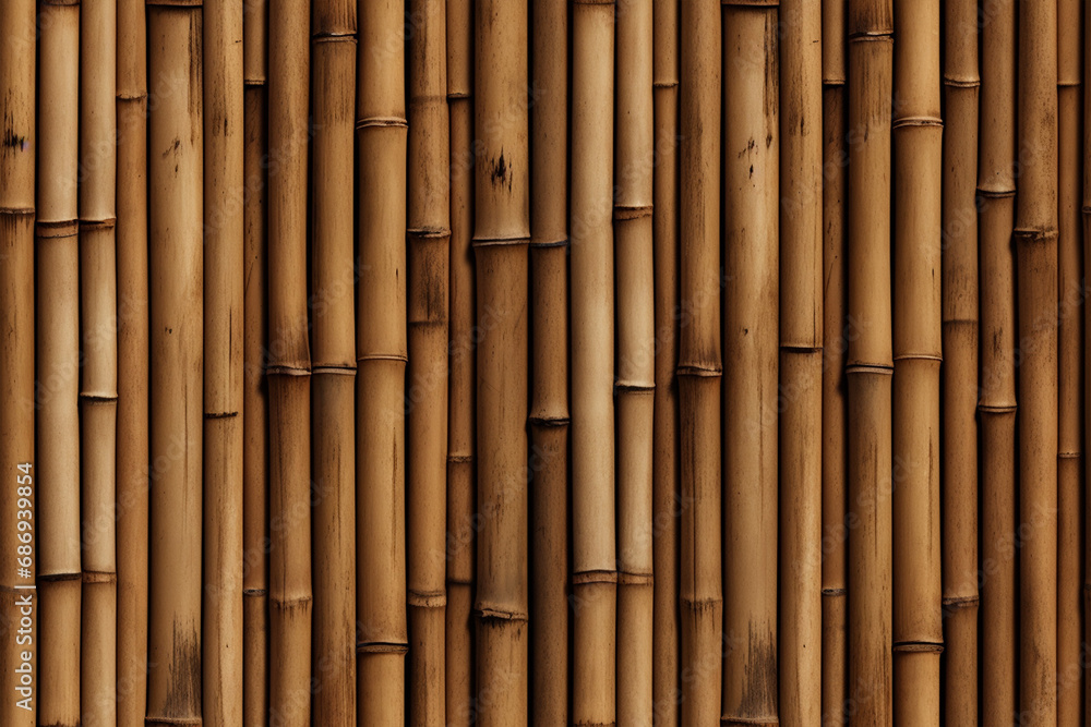 Fototapeta premium natural bamboo background wall texture pattern seamless