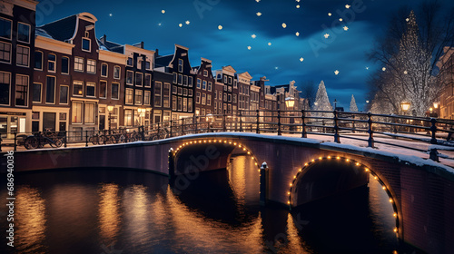 Exploring the Intricate Canals, Quaint Dutch Houses, and Bridges During the Blue Hour