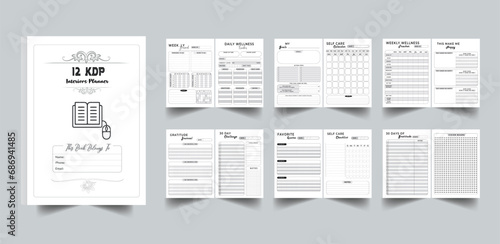 12 Amazon Bundle. Mindfulness Journal Template. Daily Gratitude Journal. Printable Gratitude Journal. Planner Bundle Design. Printable Planner Set with cover page layout template