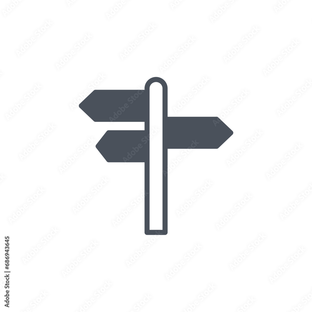 Vector sign of the direction signs symbol isolated on a white background. icon color editable. Vector sign of the direction signs symbol isolated on a white background. icon color editable.