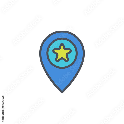 Free Download Vector sign of the pinpoint symbol isolated on a white background. icon color editable. - GFXLoad