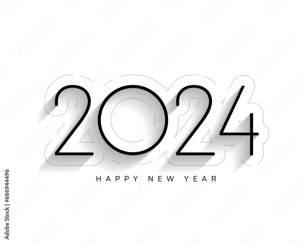 minimal and elegant 2024 new year event card minimal and elegant 2024 new year event card