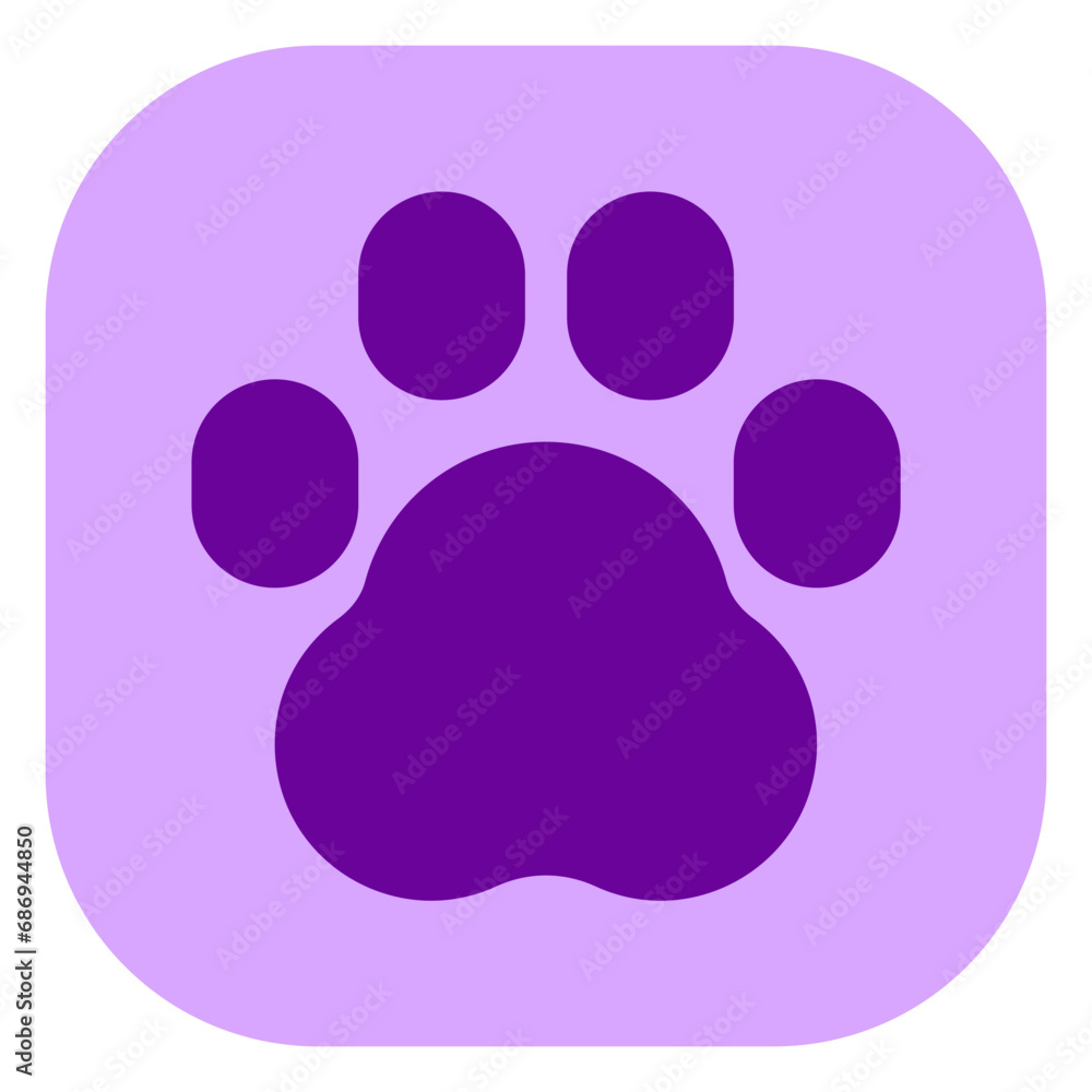 Editable animal, pet paw print vector icon. Veterinary, animal, pet care, pet shop. Part of a big icon set family. Perfect for business, web and app interfaces, presentations, infographics, etc Editable animal, pet paw print vector icon. Veterinary, animal, pet care, pet shop. Part of a big icon set family. Perfect for business, web and app interfaces, presentations, infographics, etc