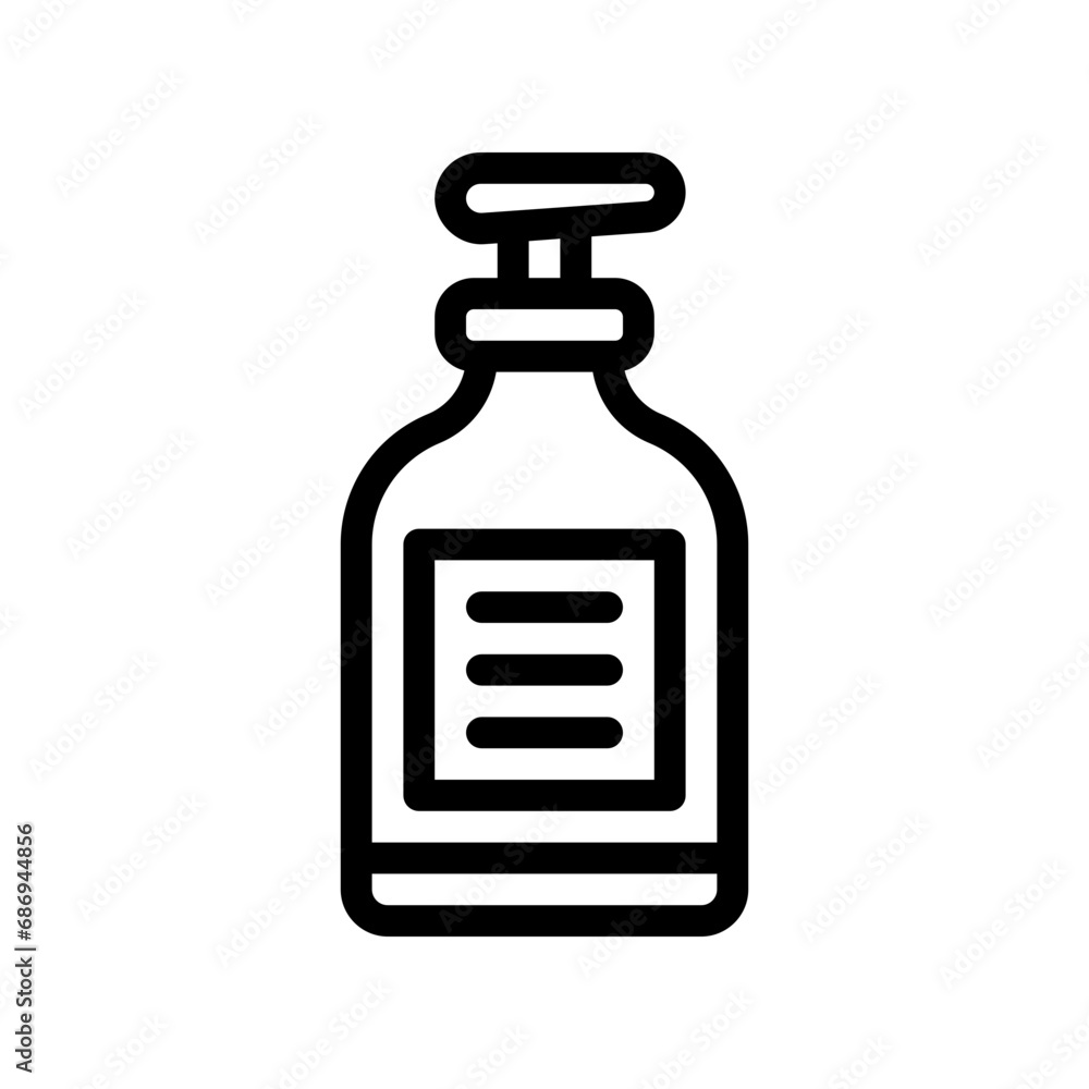 shampoo line icon shampoo line icon