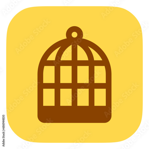 Editable bird cage vector icon. Veterinary, animal, pet care, pet shop. Part of a big icon set family. Perfect for business, web and app interfaces, presentations, infographics, etc