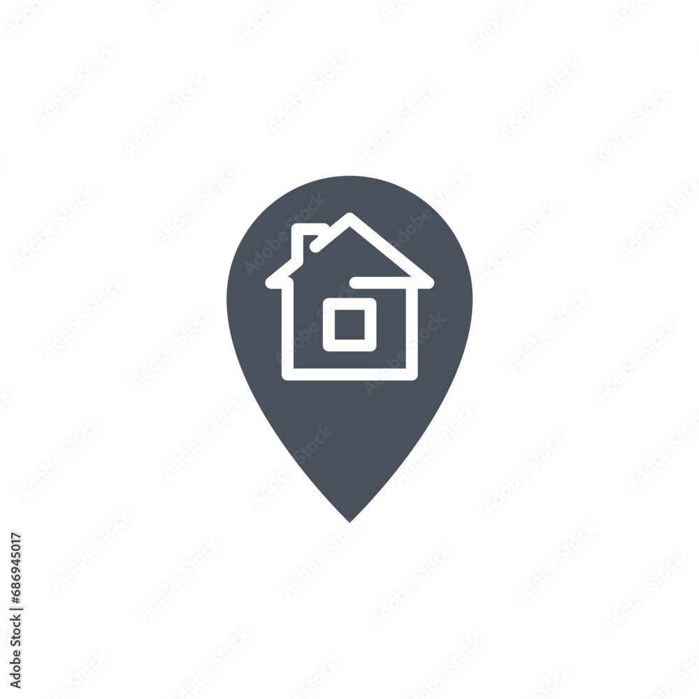 Vector sign of the address symbol isolated on a white background. icon color editable. Vector sign of the address symbol isolated on a white background. icon color editable.