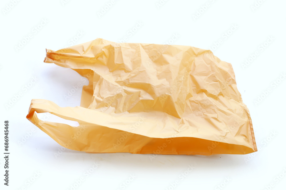 Plastic bag on white background. Copy space Plastic bag on white background. Copy space
