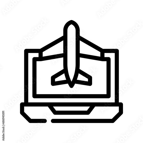 laptop line icon