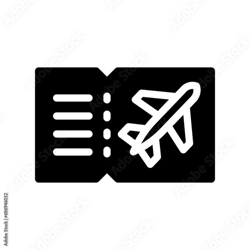 plane glyph icon