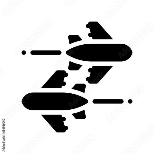 planes glyph icon