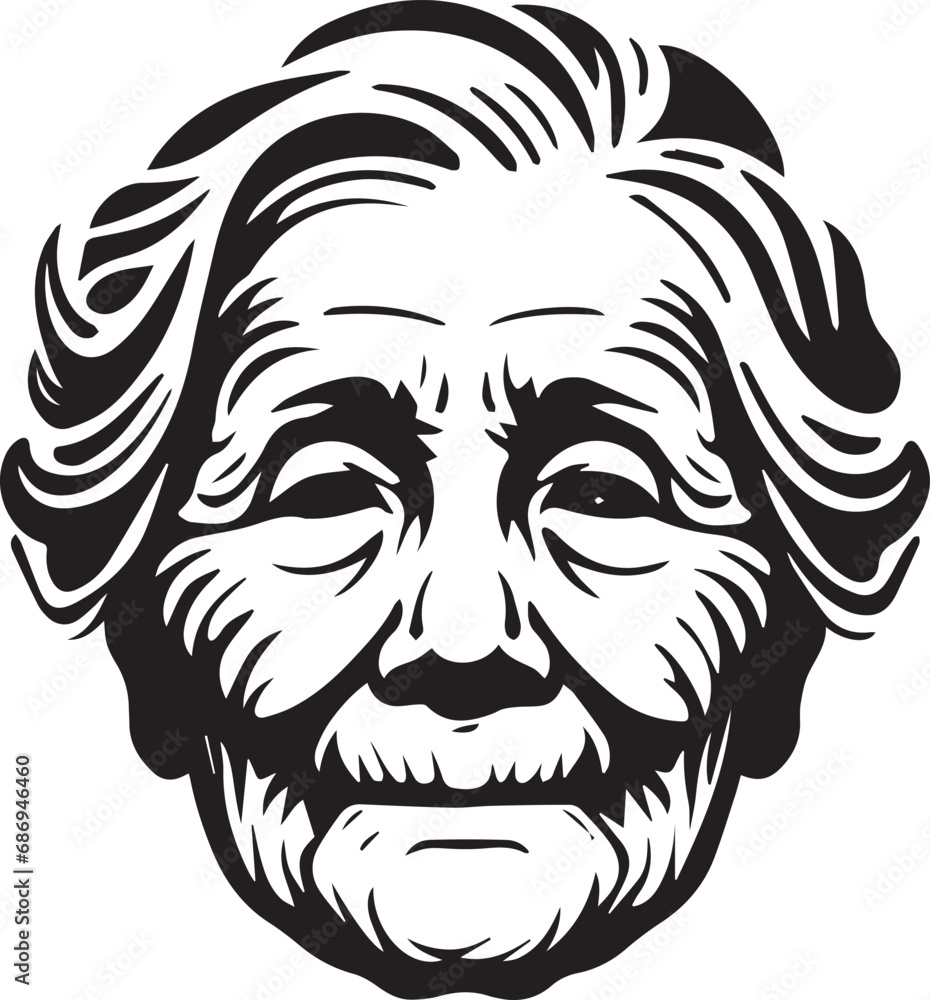 Old Age Wrinkled Face Women