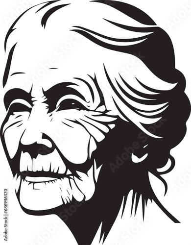 Old Age Wrinkled Face Women