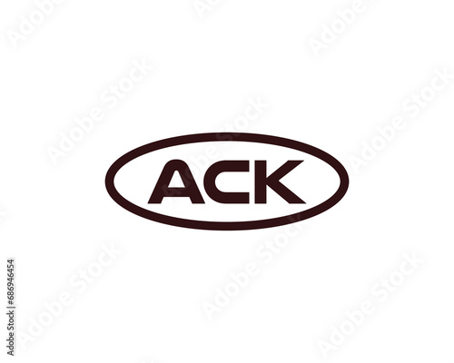 ACK logo design vector template