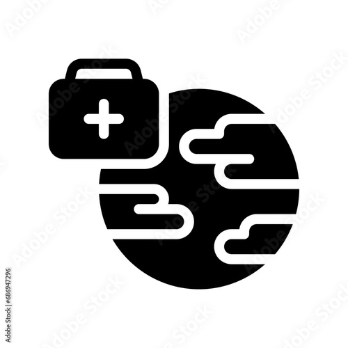 ozone layer glyph icon