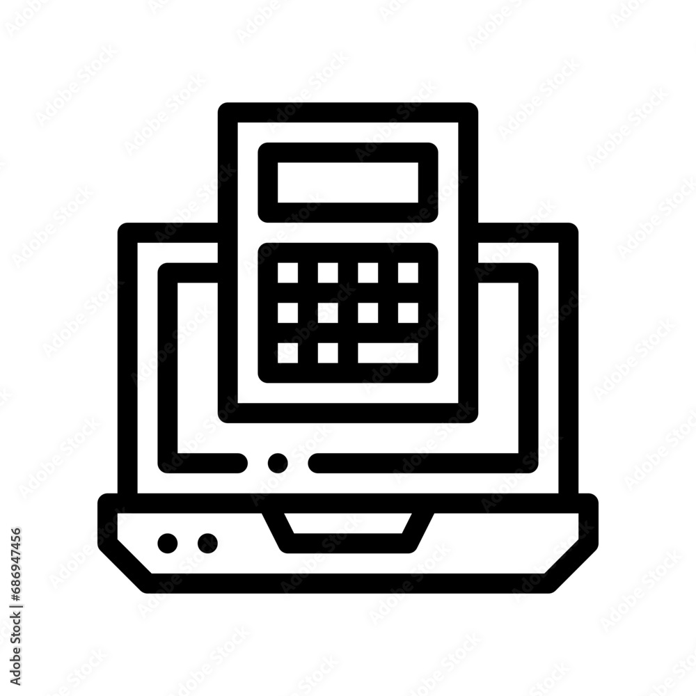 calculator line icon calculator line icon