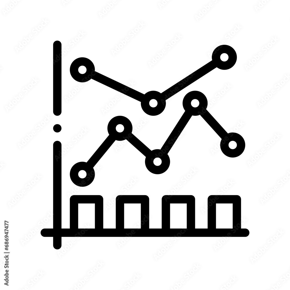line graph line icon line graph line icon