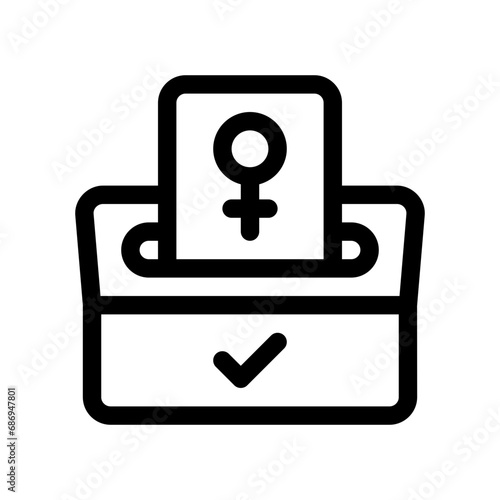 woman suffrage line icon
