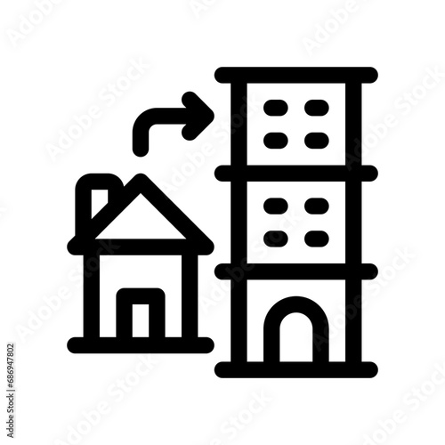 urbanization line icon