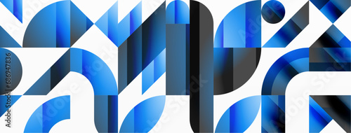 Geometric minimalism with triangles and circles. Blend of basic shapes creating serene, visually pleasing compositions. Wallpaper, banner, background, landing page, wall art, invitation, prints