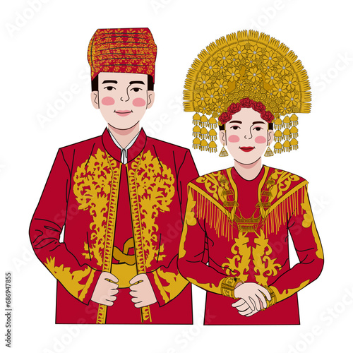 Tradional Costume Wedding West Sumatera, Indonesia