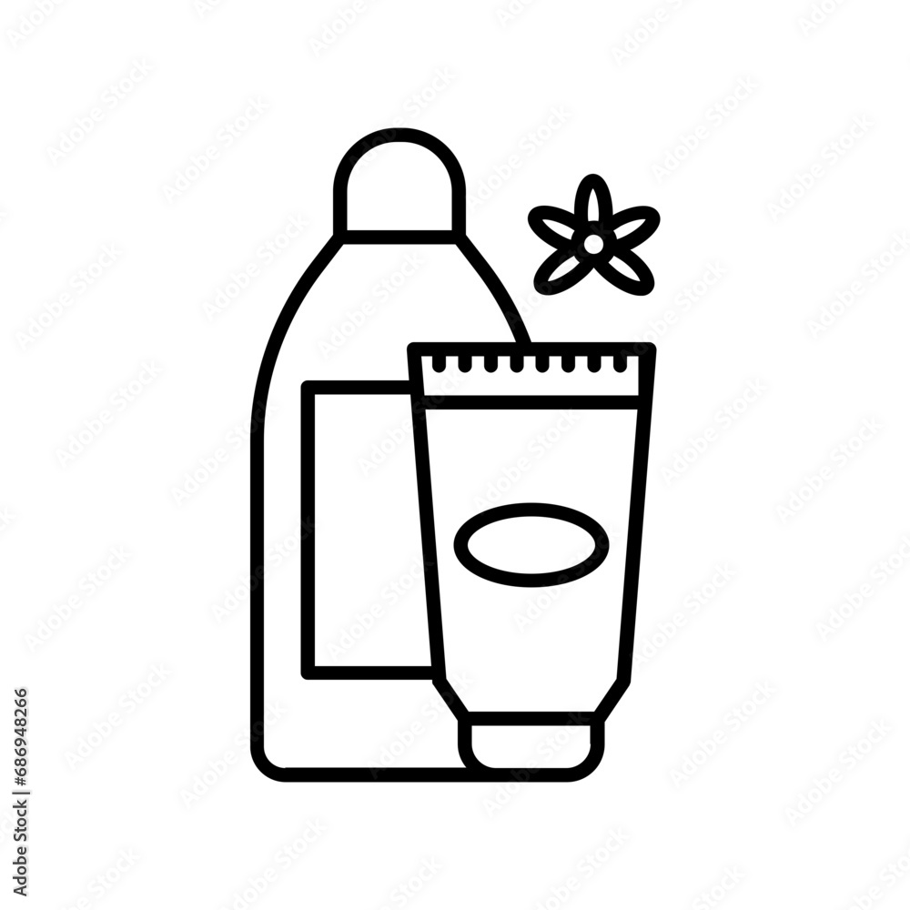 Body lotion icon. outline icon Body lotion icon. outline icon