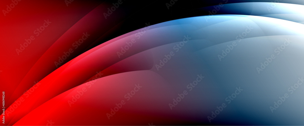 Fototapeta premium Dynamic flowing waves on gradient color background. Vector illustration For Wallpaper, Banner, Background, Card, Book Illustration, landing page