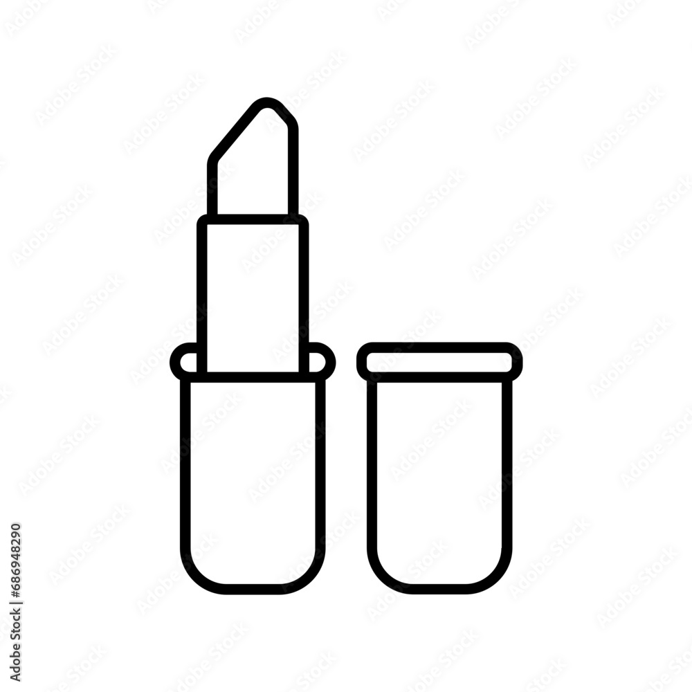 Lipstick icon. outline icon Lipstick icon. outline icon