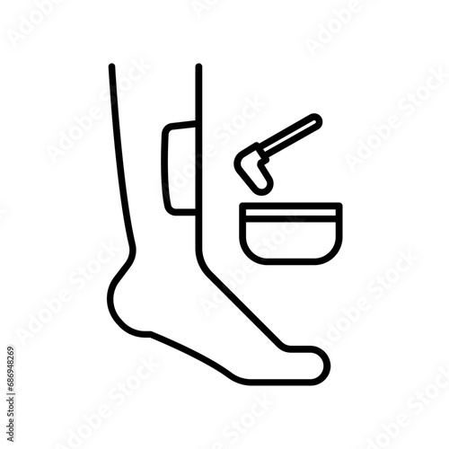 Hair removal icon. outline icon