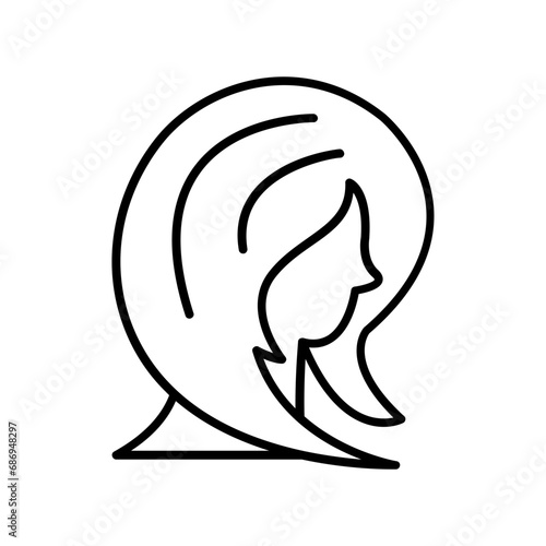 Hair stylist icon. outline icon