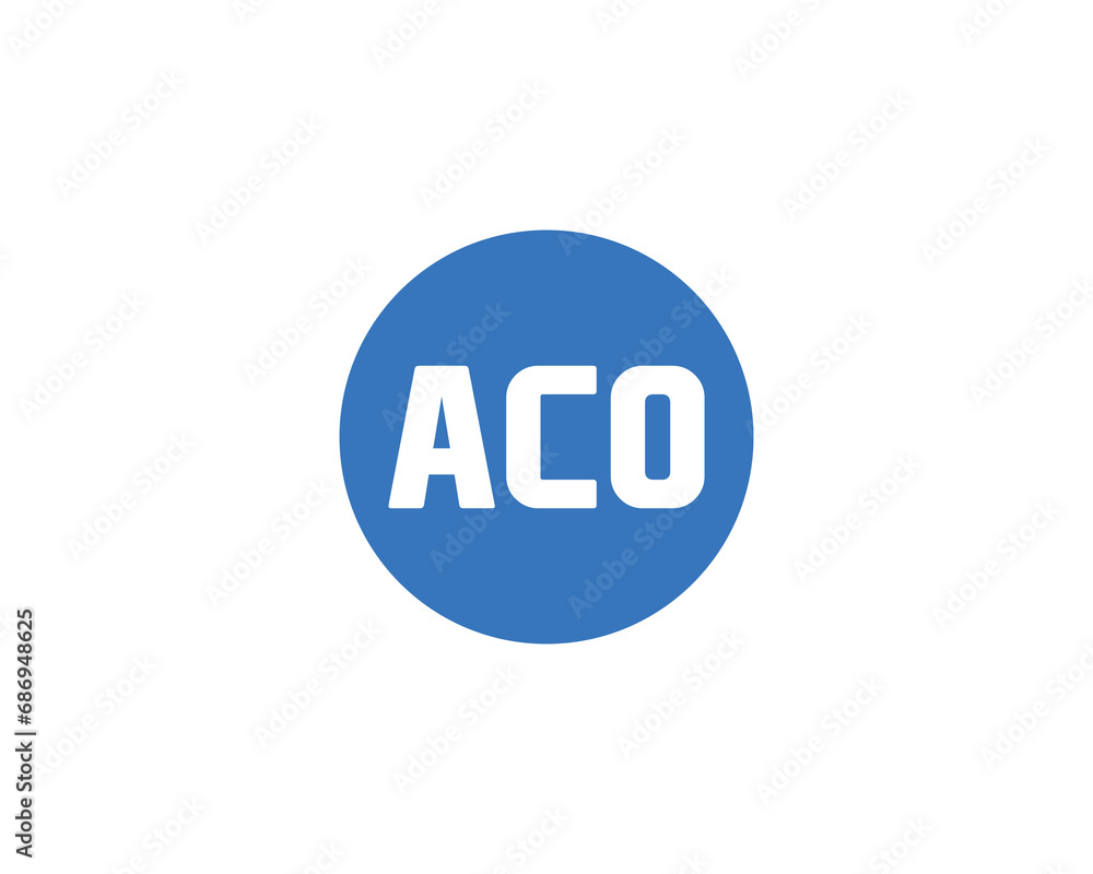 ACO logo design vector template
