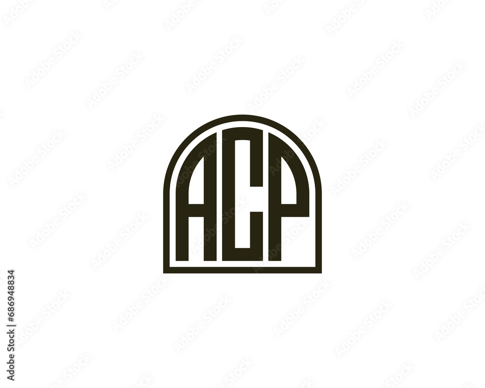 ACP logo design vector template