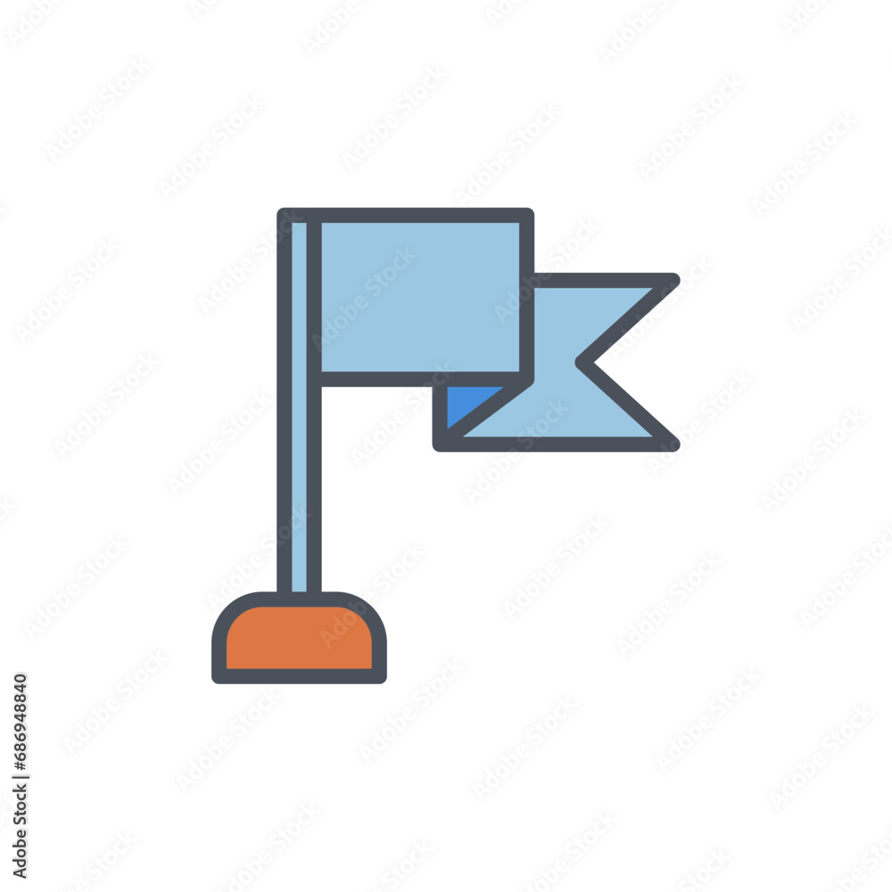 Vector sign of the flag symbol isolated on a white background. icon color editable. Vector sign of the flag symbol isolated on a white background. icon color editable.