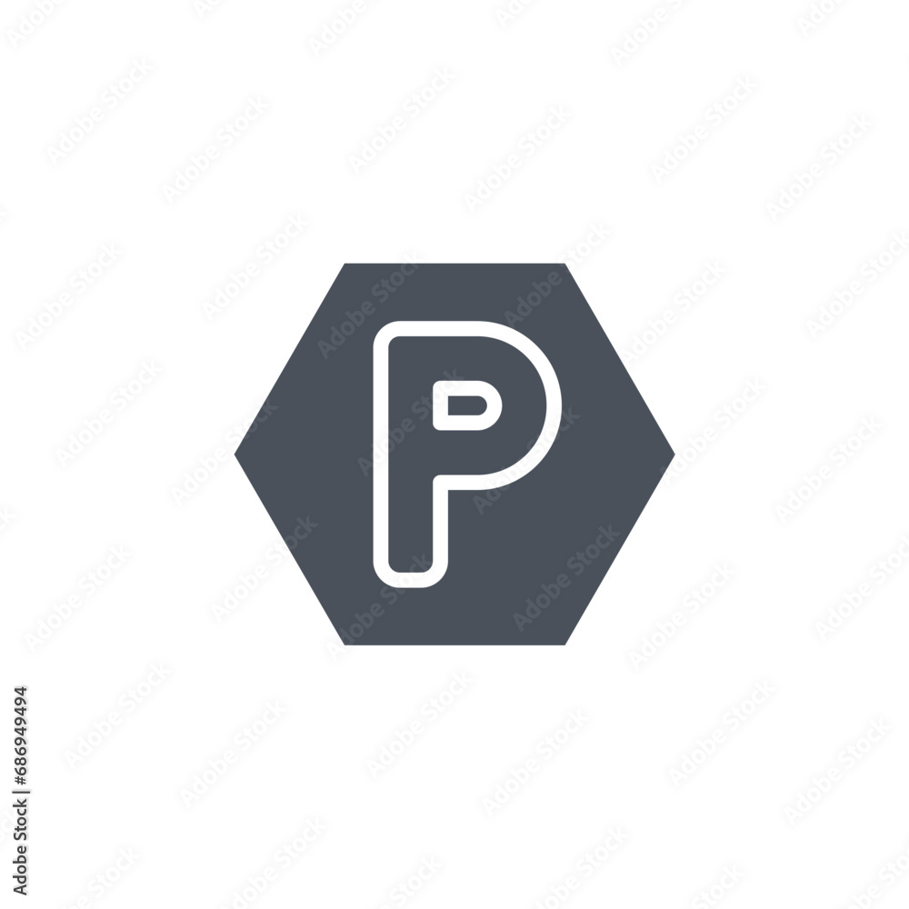 Vector sign of the parking symbol isolated on a white background. icon color editable. Vector sign of the parking symbol isolated on a white background. icon color editable.