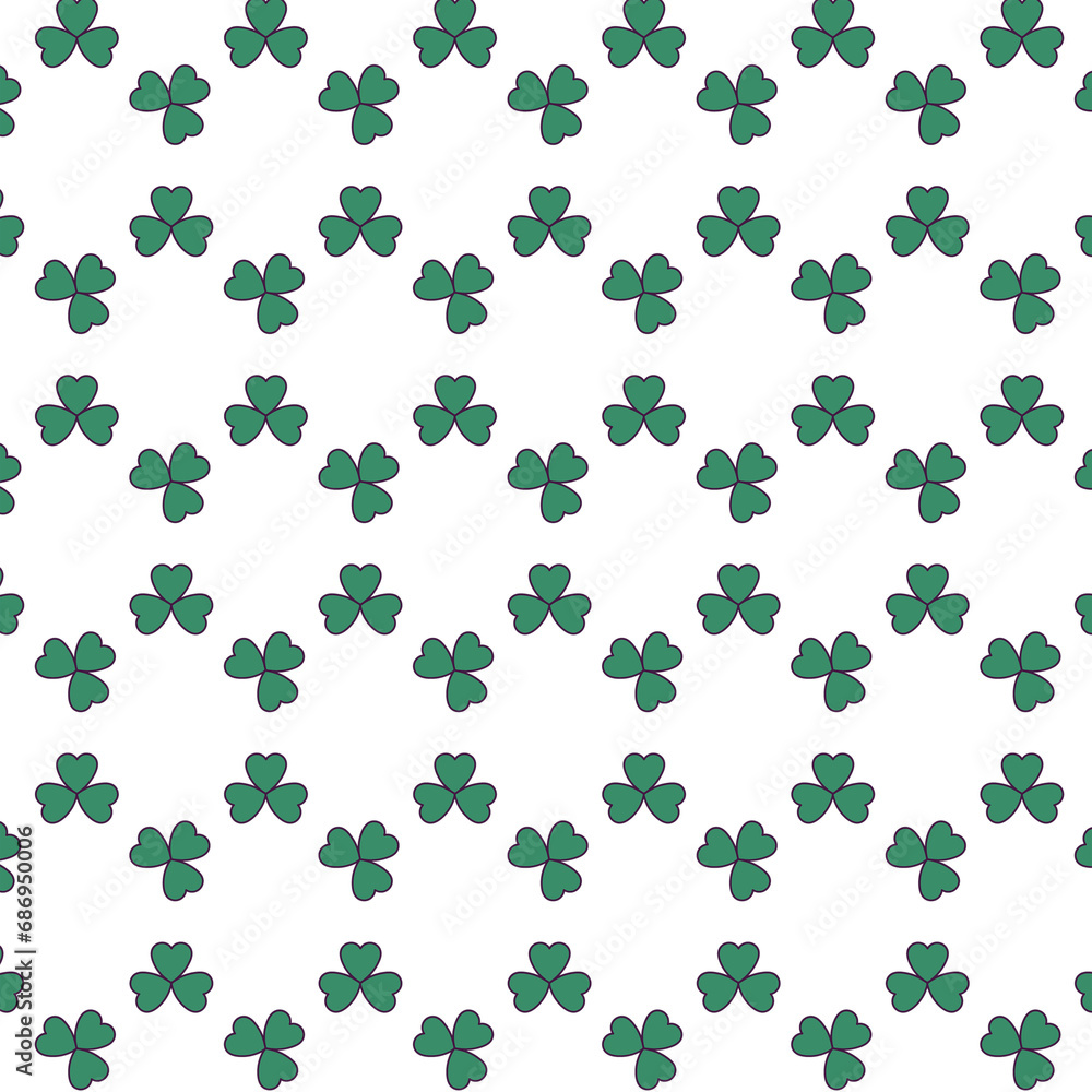 Digital png illustration of green pattern of repeated clovers on transparent background Digital png illustration of green pattern of repeated clovers on transparent background