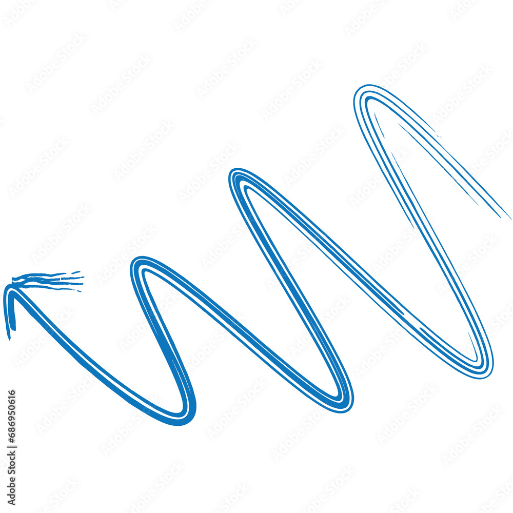 Digital png illustration of blue long wavy left arrow on transparent background Digital png illustration of blue long wavy left arrow on transparent background