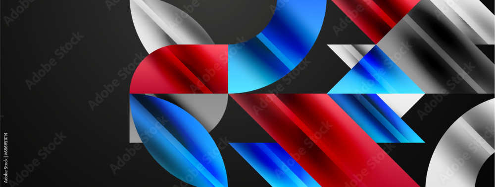 Geometric abstract background with abstract geometric shapes. Concept of creative technology, digital art, social communication, modern science for poster, cover, banner, brochure, website Geometric abstract background with abstract geometric shapes. Concept of creative technology, digital art, social communication, modern science for poster, cover, banner, brochure, website