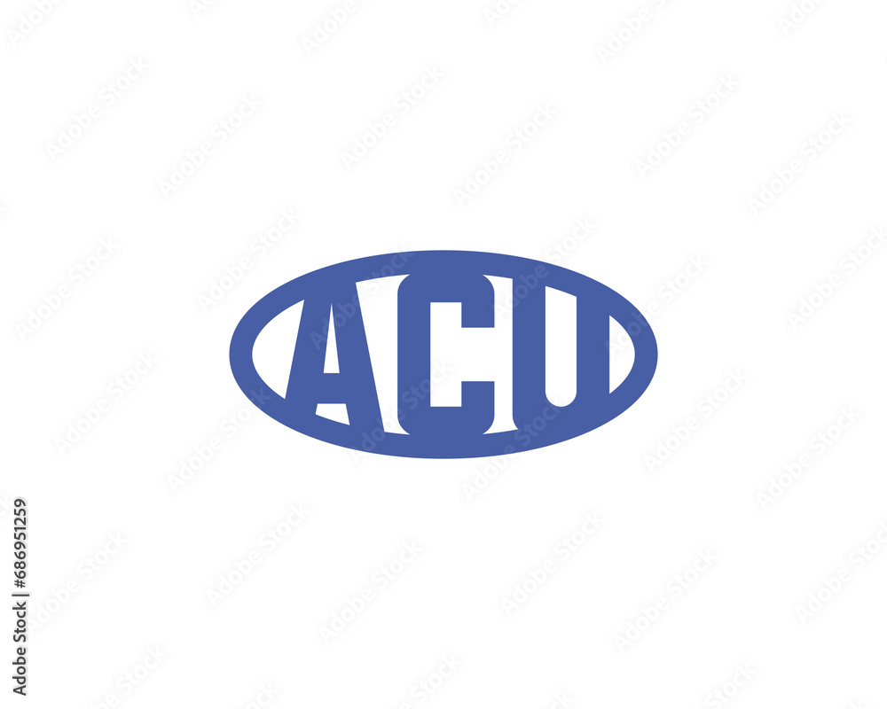 ACU logo design vector template ACU logo design vector template