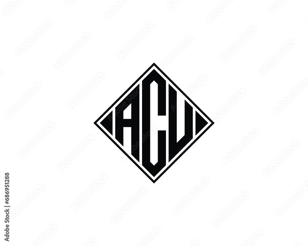 ACU logo design vector template ACU logo design vector template