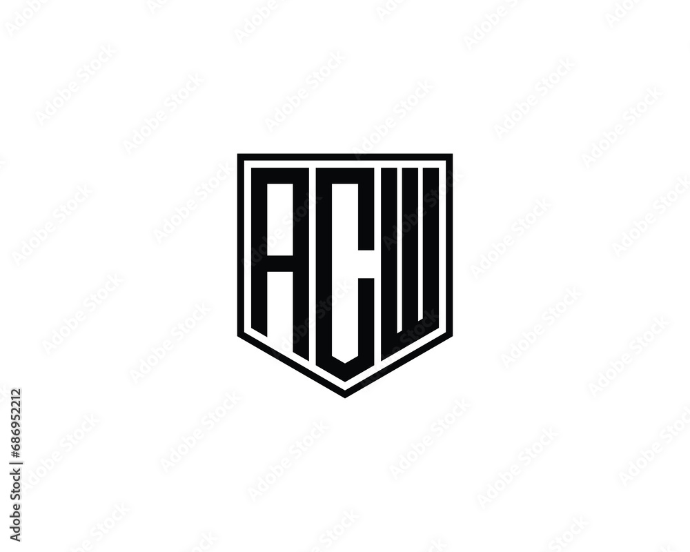 ACW logo design vector template