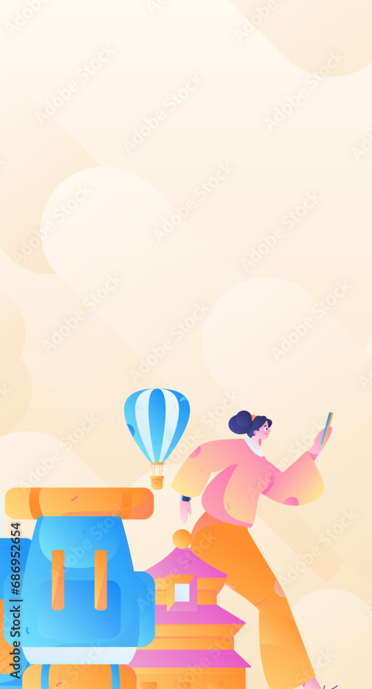 Holiday travel travel characters internet background vector hand drawn illustration
Holiday travel travel characters internet background vector hand drawn illustration