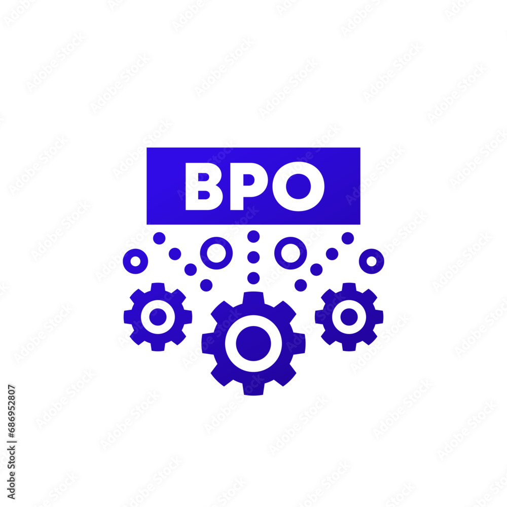 Obraz premium BPO vector icon, Business process outsourcing