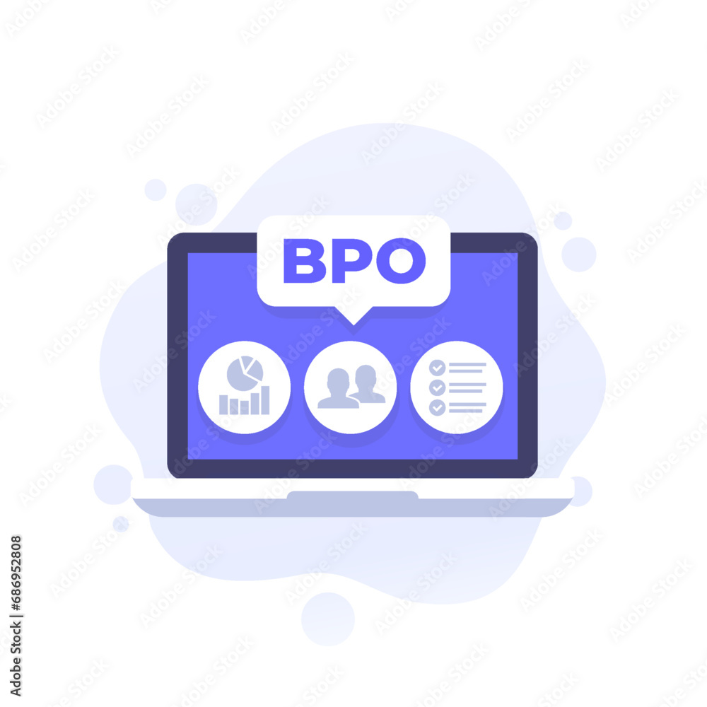 BPO, Business process outsourcing vector illustration BPO, Business process outsourcing vector illustration
