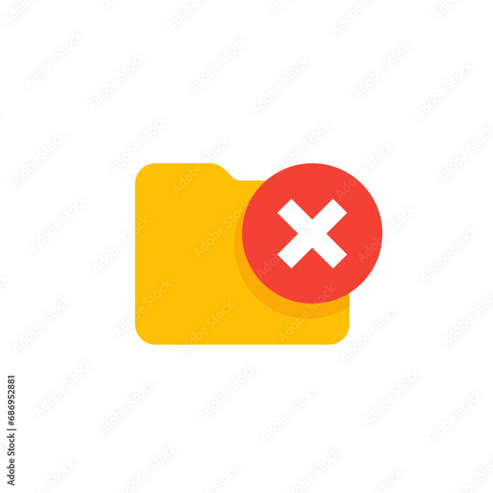 no access to folder icon for ui, flat vector no access to folder icon for ui, flat vector