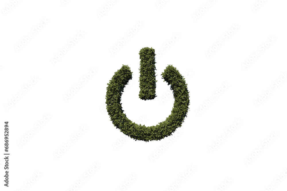 Digital png illustration of power symbol with grass on transparent background Digital png illustration of power symbol with grass on transparent background