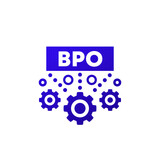 BPO vector icon, Business process outsourcing