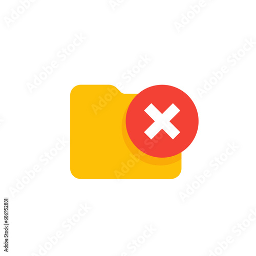 no access to folder icon for ui, flat vector